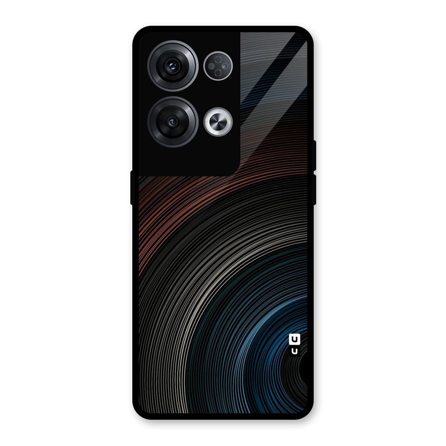 Dark Shade Swirls Glass Back Case for Oppo Reno8 Pro 5G