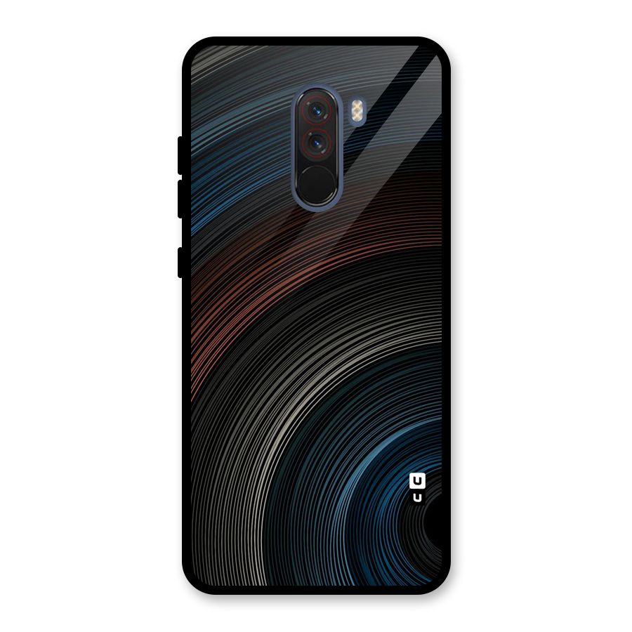 Dark Shade Swirls Glass Back Case for Poco F1