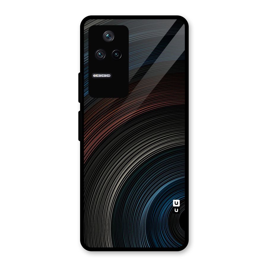 Dark Shade Swirls Glass Back Case for Poco F4 5G