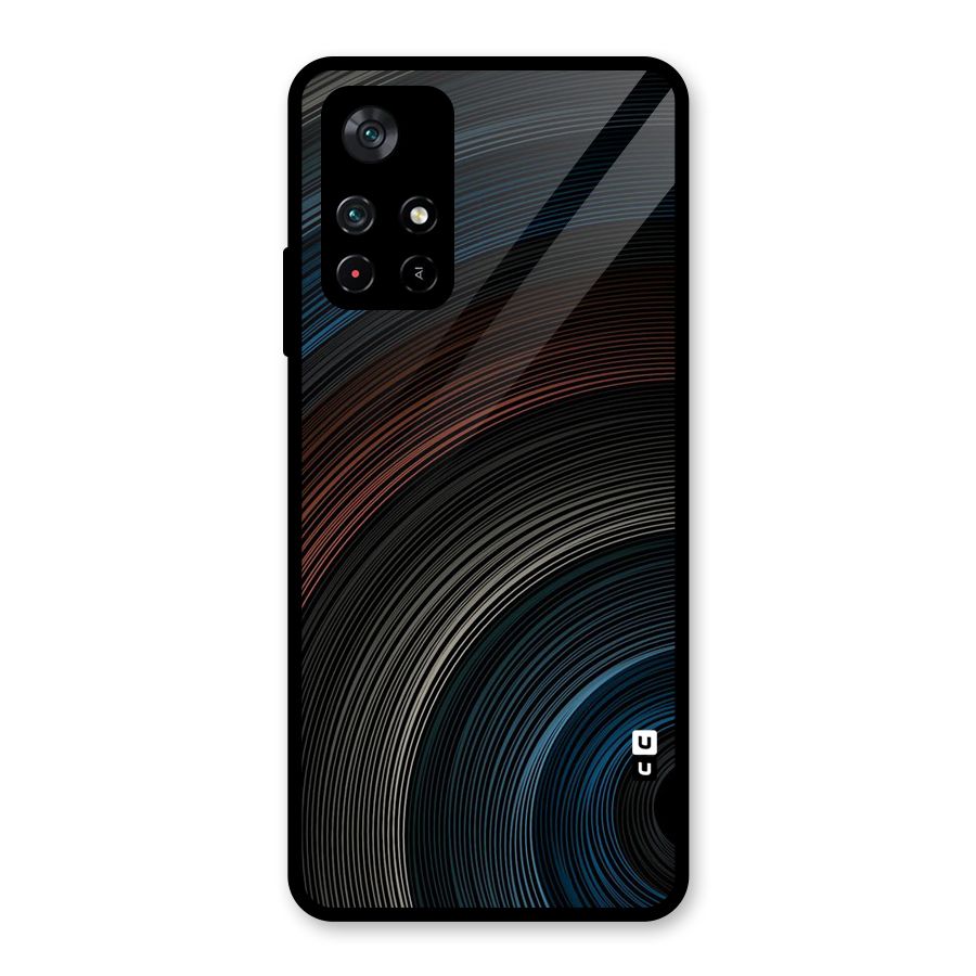 Dark Shade Swirls Glass Back Case for Poco M4 Pro 5G