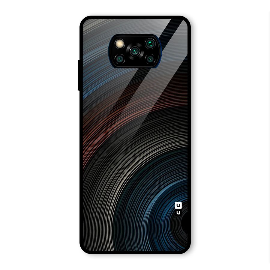 Dark Shade Swirls Glass Back Case for Poco X3 Pro