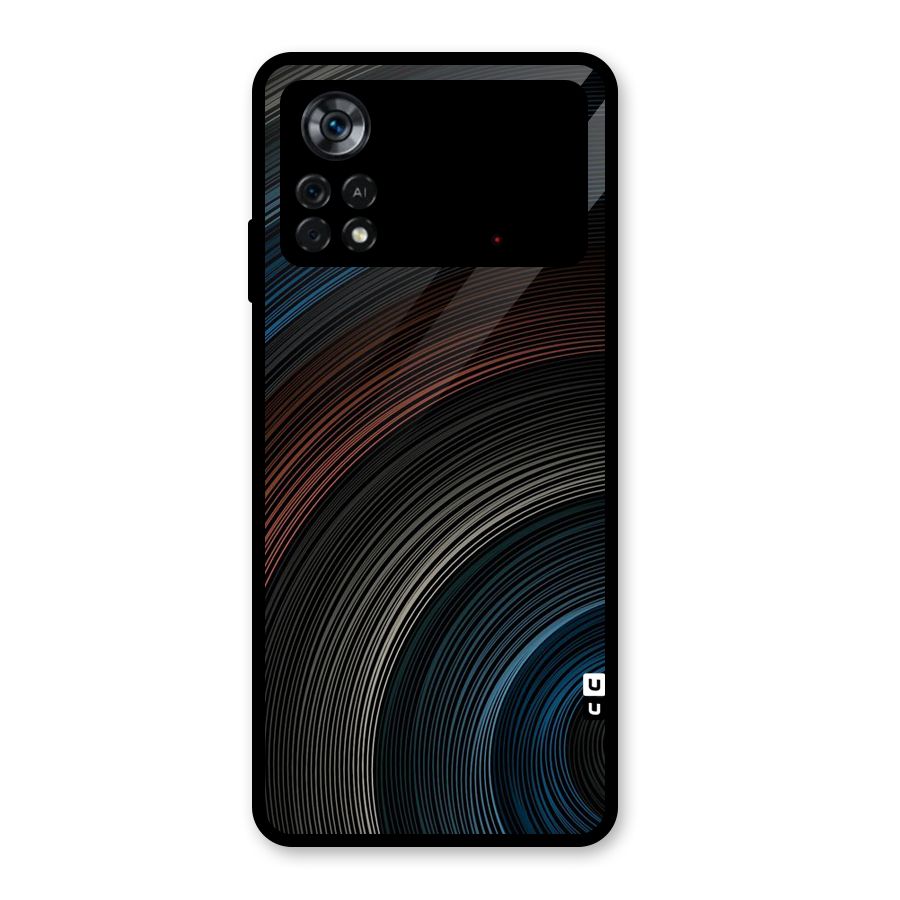 Dark Shade Swirls Glass Back Case for Poco X4 Pro 5G