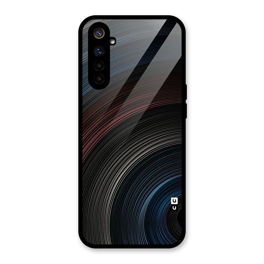Dark Shade Swirls Glass Back Case for Realme 6