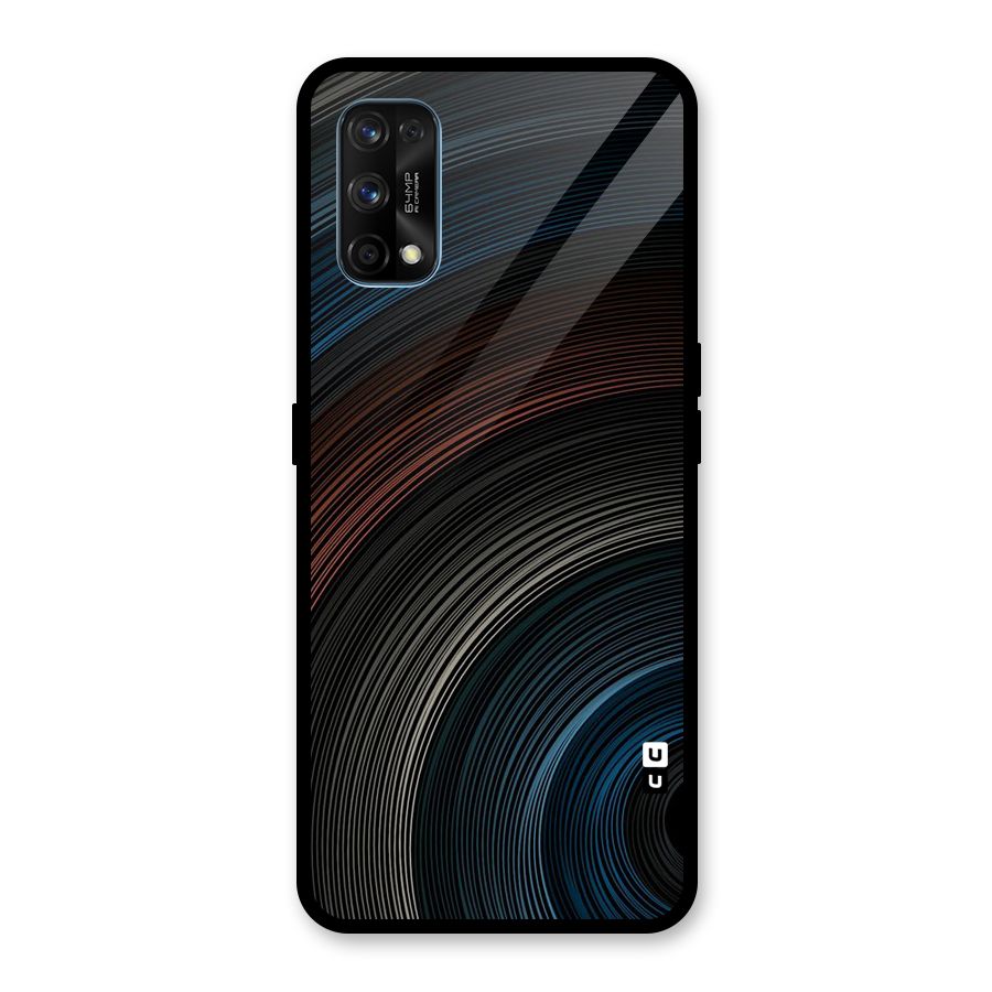 Dark Shade Swirls Glass Back Case for Realme 7 Pro
