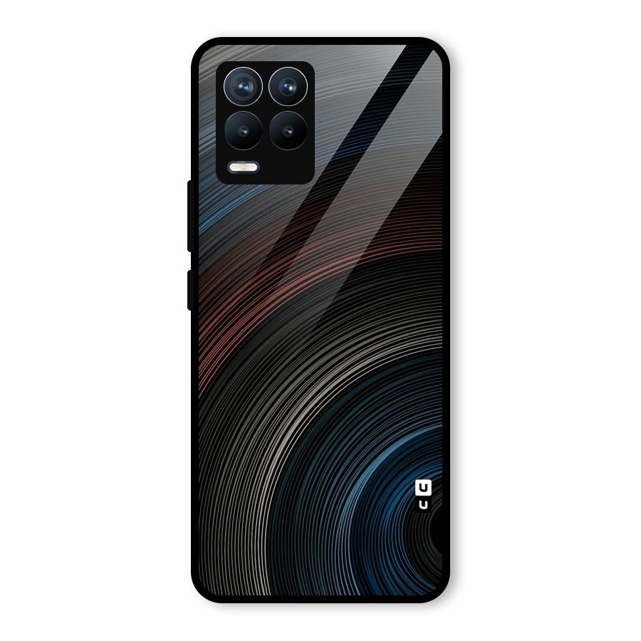 Dark Shade Swirls Glass Back Case for Realme 8