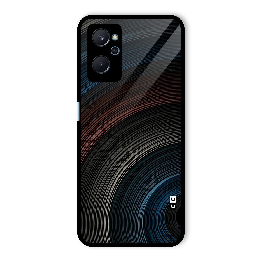 Dark Shade Swirls Glass Back Case for Realme 9i