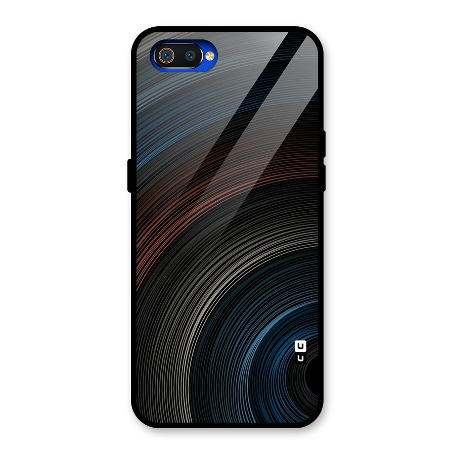 Dark Shade Swirls Glass Back Case for Realme C2