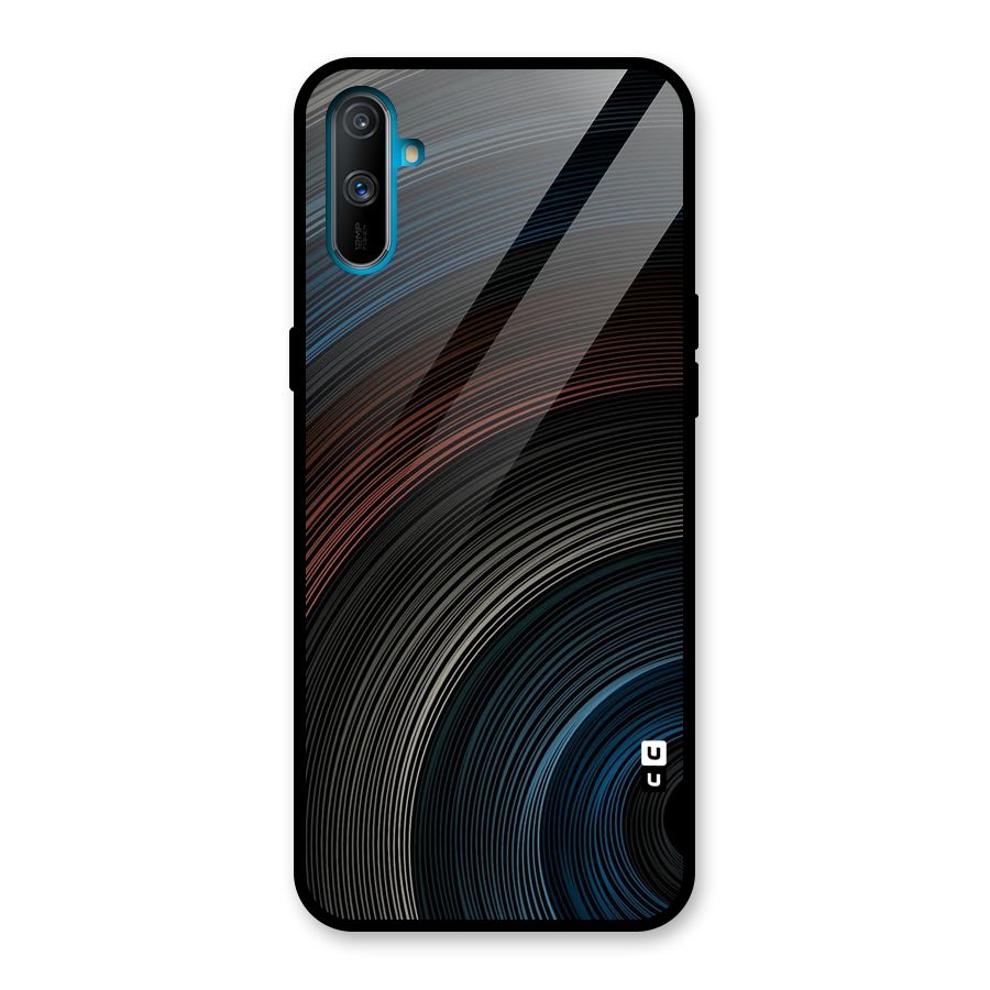 Dark Shade Swirls Glass Back Case for Realme C3