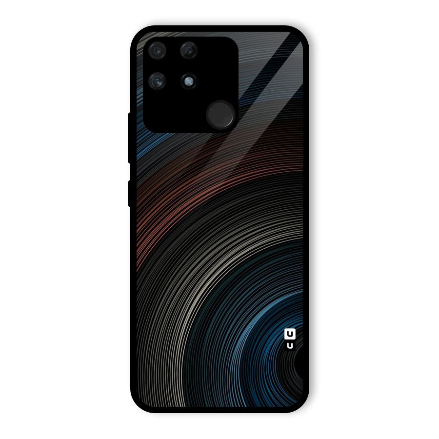Dark Shade Swirls Glass Back Case for Realme Narzo 50A