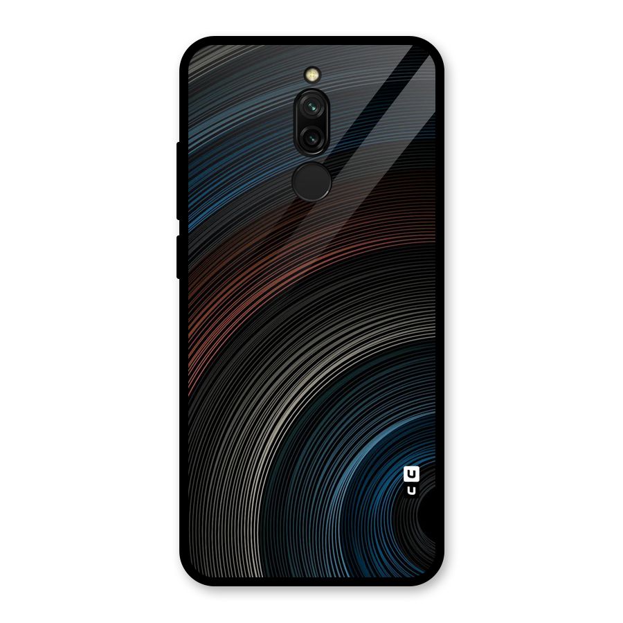 Dark Shade Swirls Glass Back Case for Redmi 8