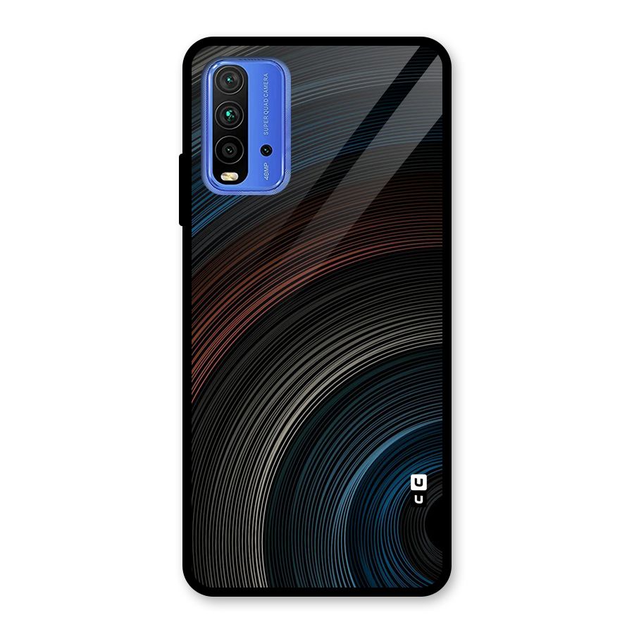Dark Shade Swirls Glass Back Case for Redmi 9 Power