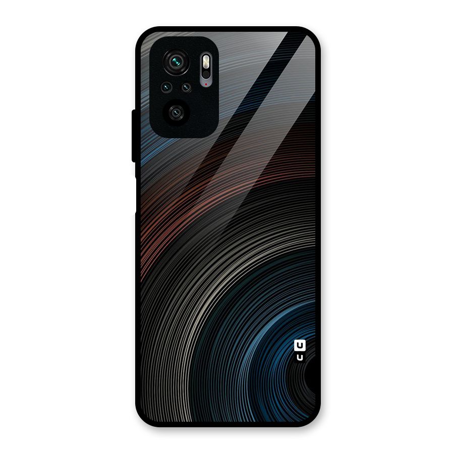 Dark Shade Swirls Glass Back Case for Redmi Note 10