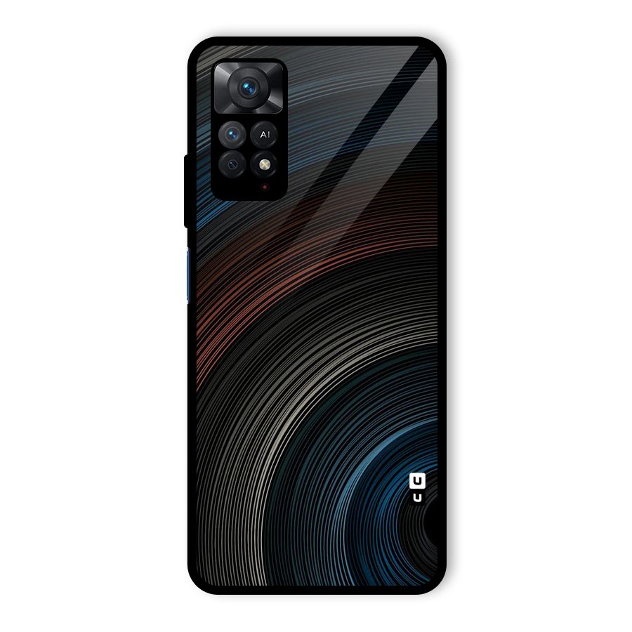 Dark Shade Swirls Glass Back Case for Redmi Note 11 Pro