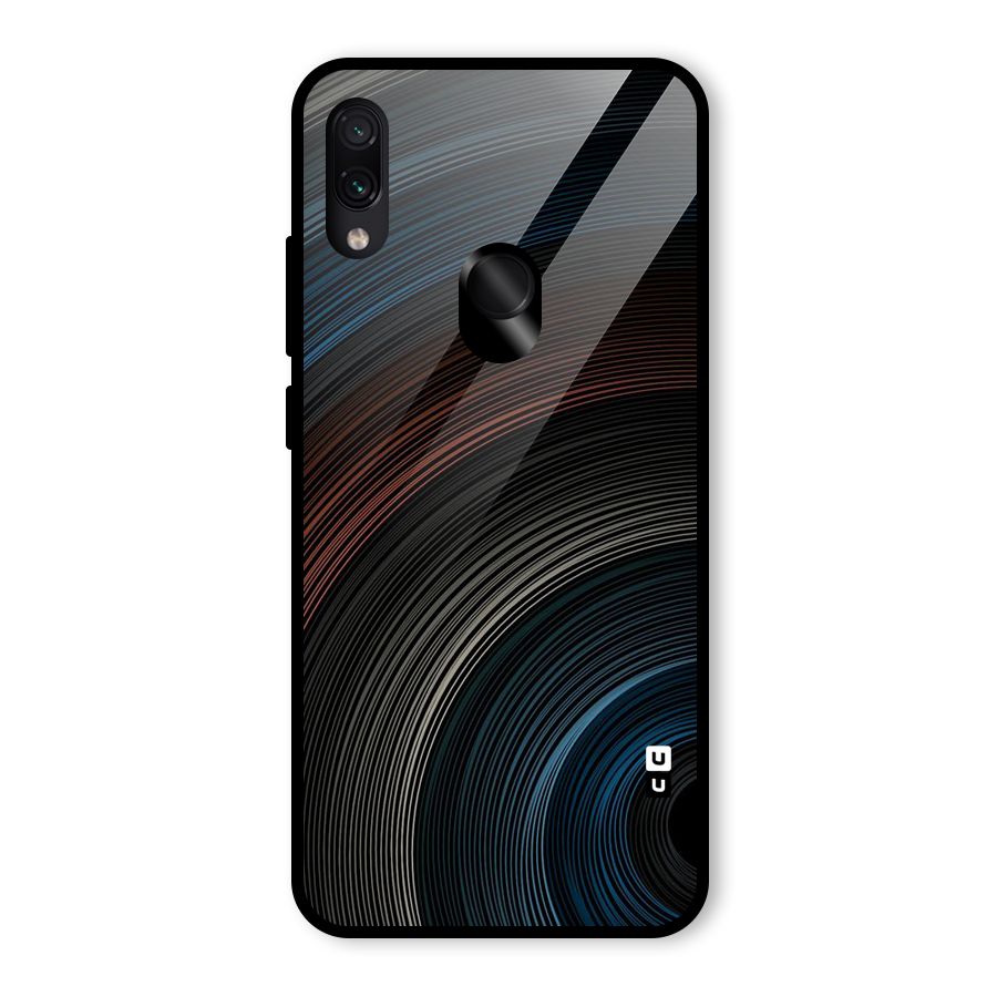 Dark Shade Swirls Glass Back Case for Redmi Note 7
