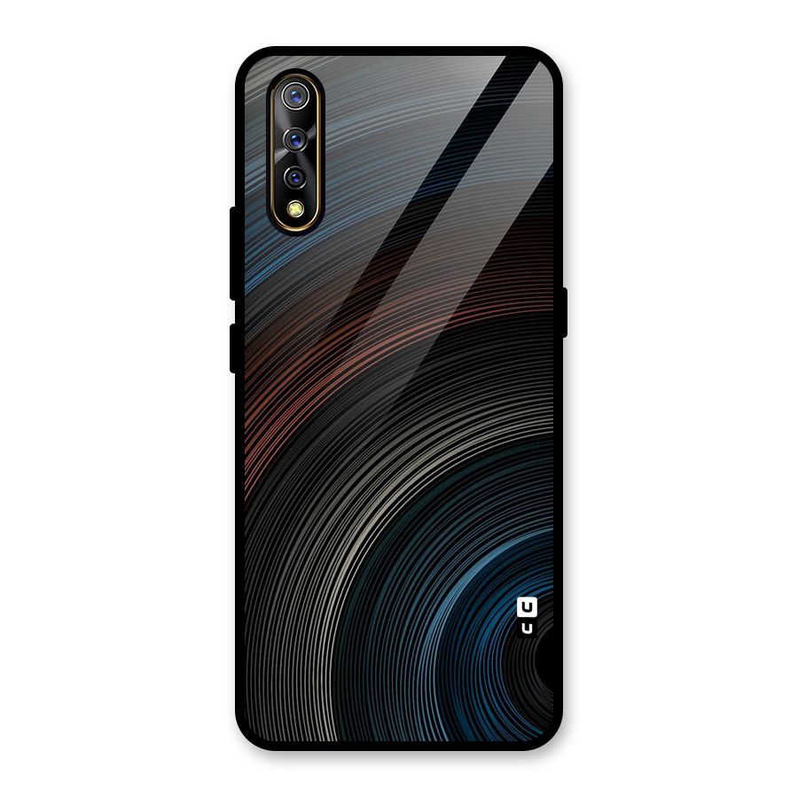 Dark Shade Swirls Glass Back Case for Vivo S1
