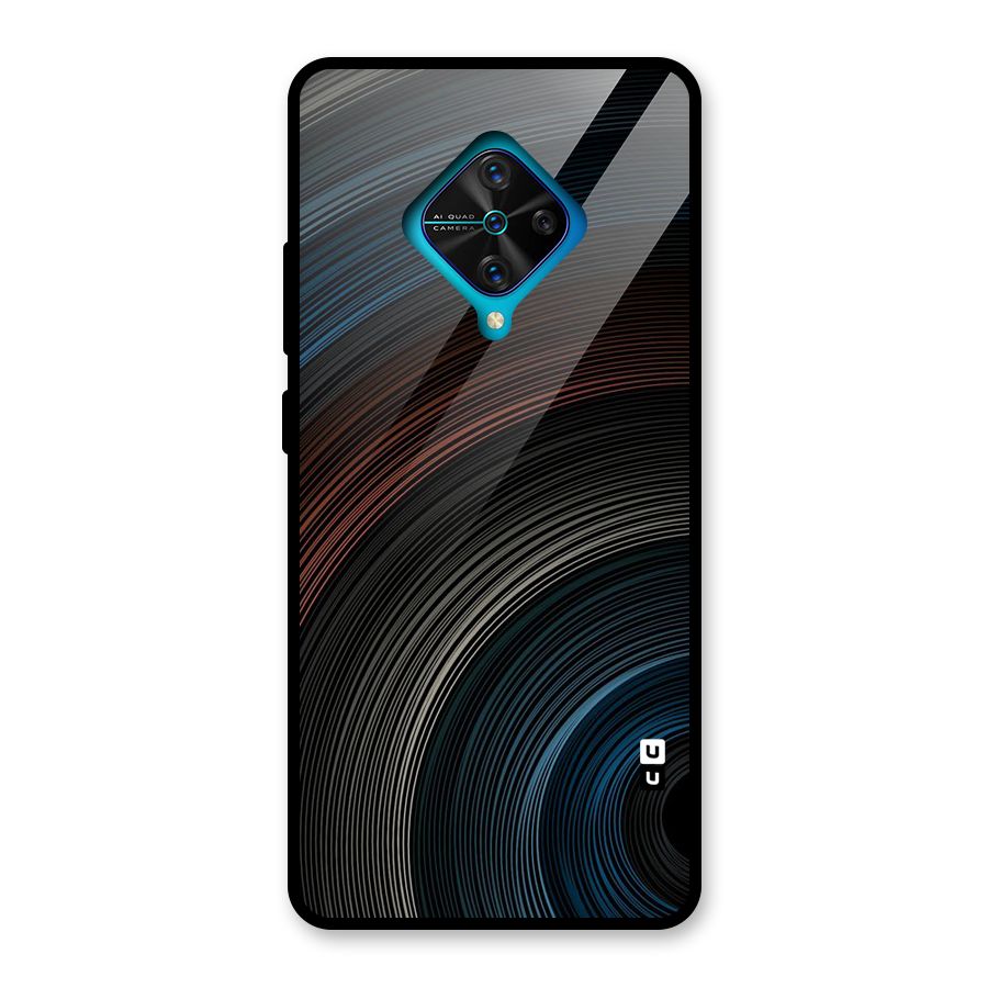 Dark Shade Swirls Glass Back Case for Vivo S1 Pro