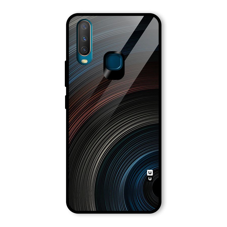 Dark Shade Swirls Glass Back Case for Vivo U10