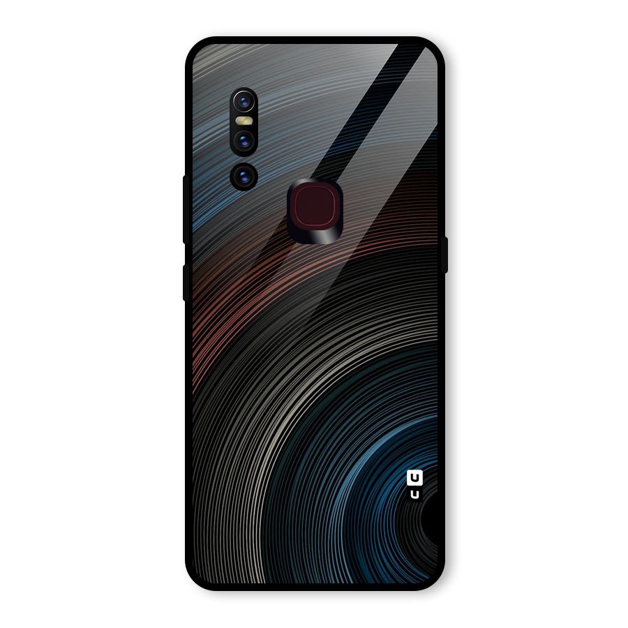 Dark Shade Swirls Glass Back Case for Vivo V15