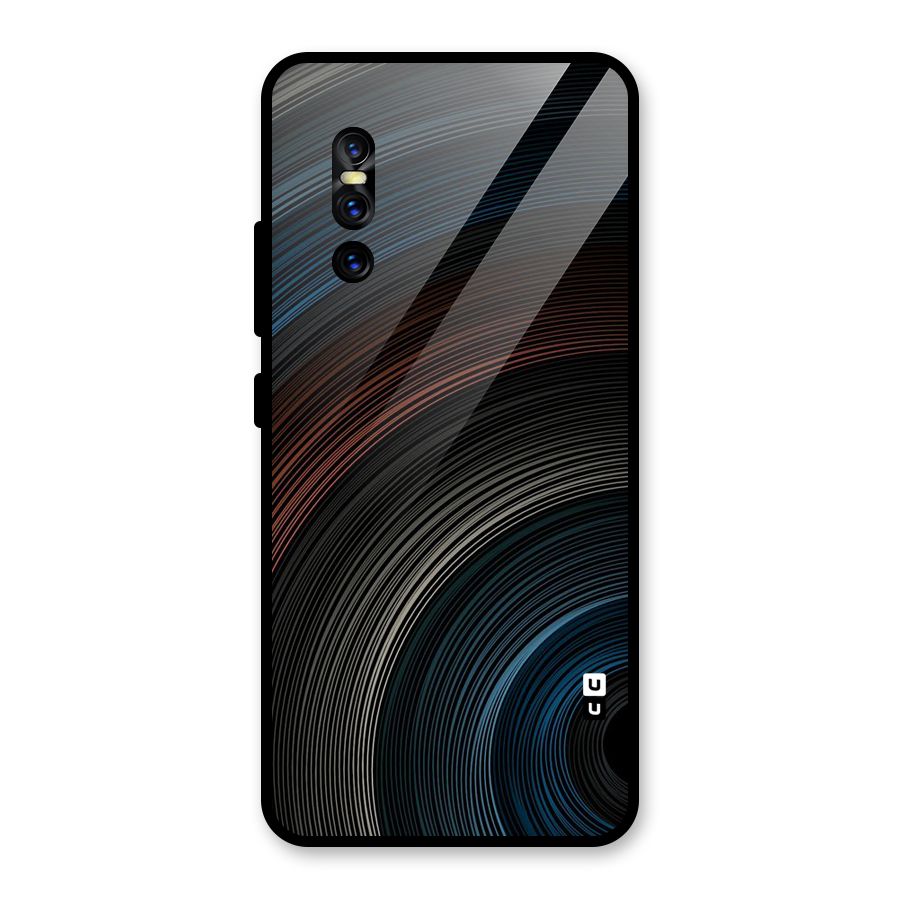 Dark Shade Swirls Glass Back Case for Vivo V15 Pro