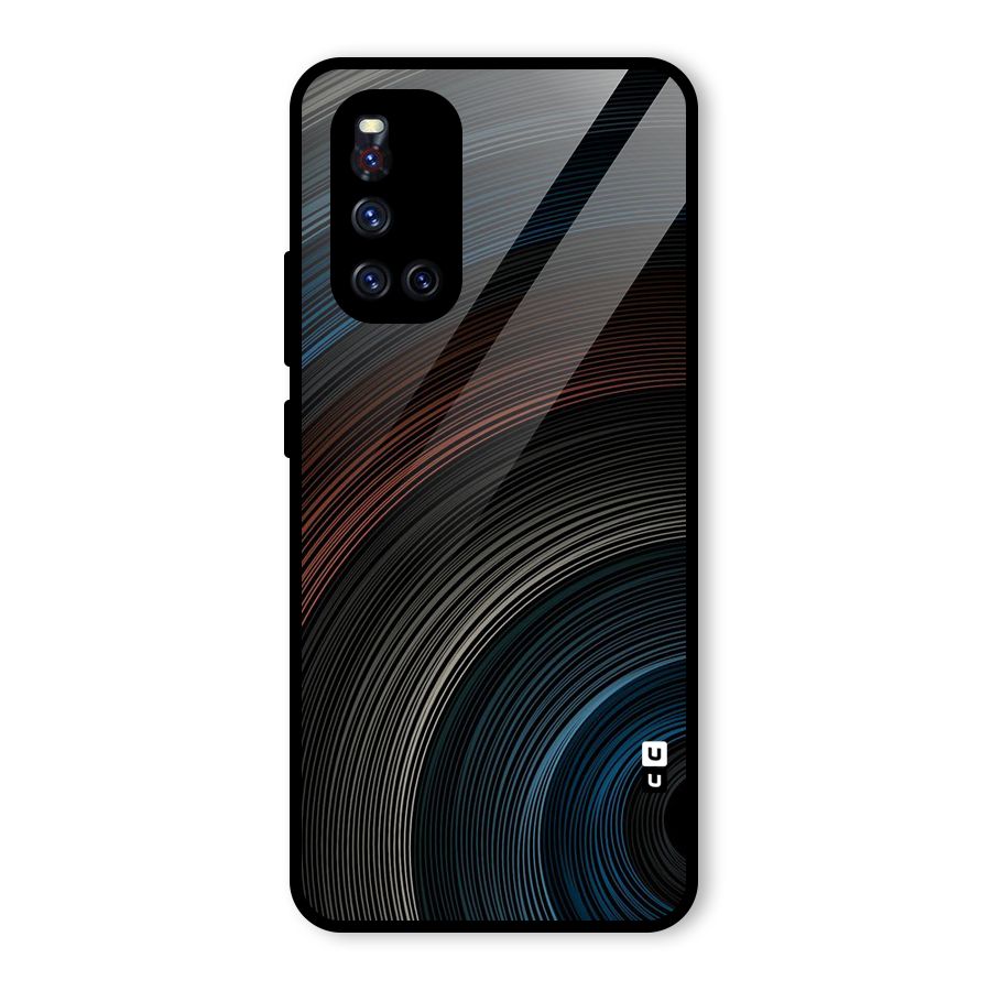 Dark Shade Swirls Glass Back Case for Vivo V19
