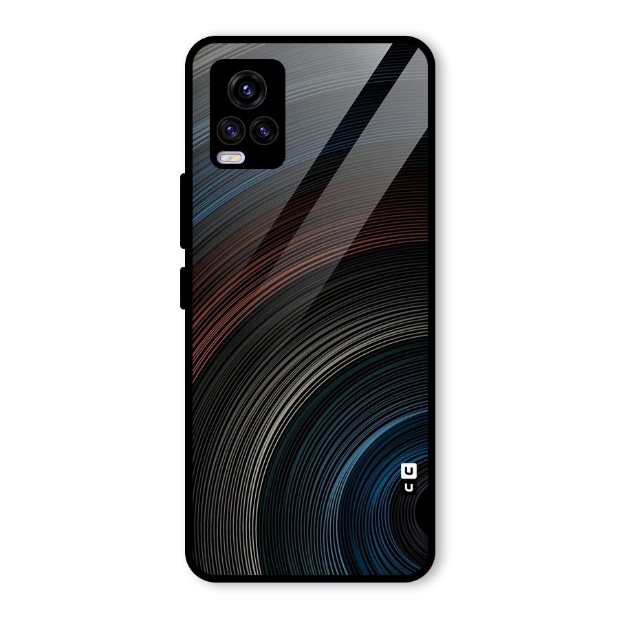 Dark Shade Swirls Glass Back Case for Vivo V20