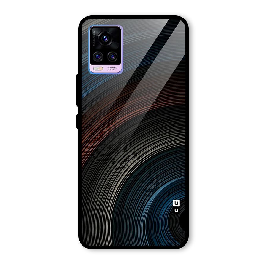 Dark Shade Swirls Glass Back Case for Vivo V20 Pro