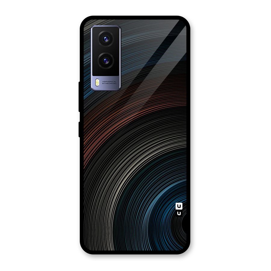 Dark Shade Swirls Glass Back Case for Vivo V21e 5G