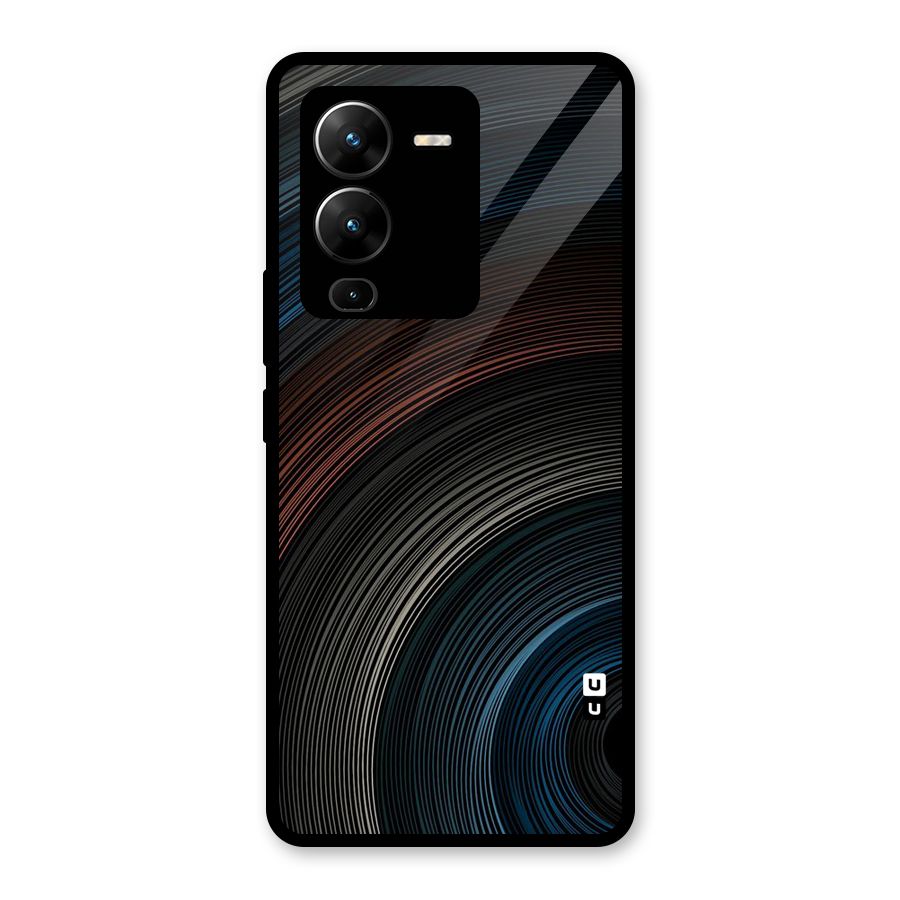 Dark Shade Swirls Glass Back Case for Vivo V25 Pro