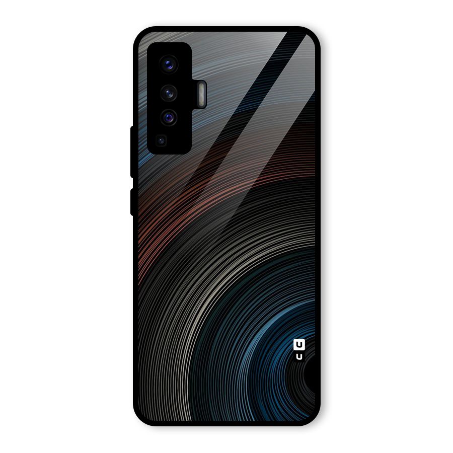 Dark Shade Swirls Glass Back Case for Vivo X50