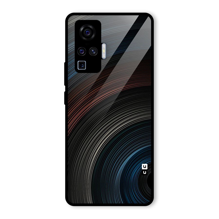 Dark Shade Swirls Glass Back Case for Vivo X50 Pro