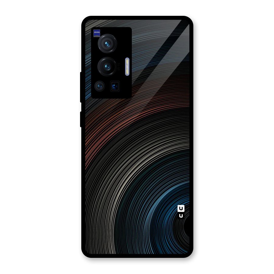 Dark Shade Swirls Glass Back Case for Vivo X70 Pro