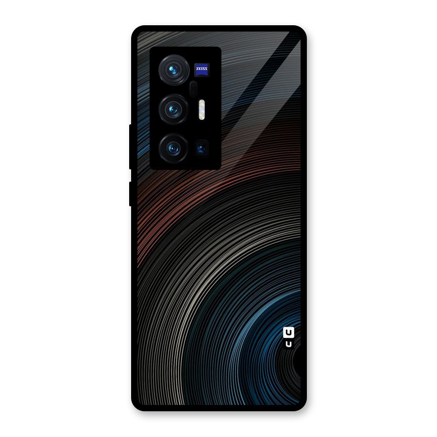 Dark Shade Swirls Glass Back Case for Vivo X70 Pro Plus