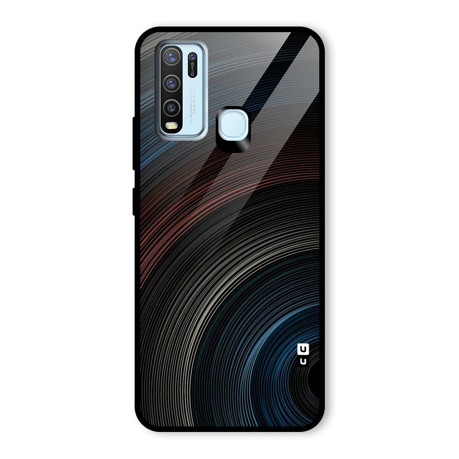 Dark Shade Swirls Glass Back Case for Vivo Y30