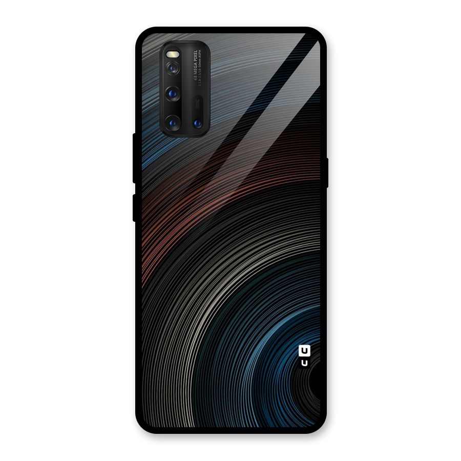 Dark Shade Swirls Glass Back Case for Vivo iQOO 3