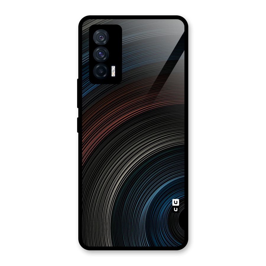 Dark Shade Swirls Glass Back Case for Vivo iQOO 7 5G