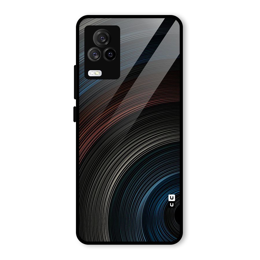 Dark Shade Swirls Glass Back Case for Vivo iQOO 7 Legend 5G