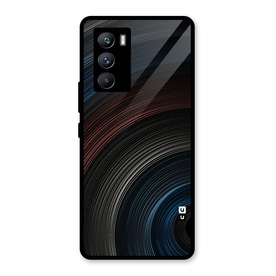 Dark Shade Swirls Glass Back Case for Vivo iQOO 9 SE