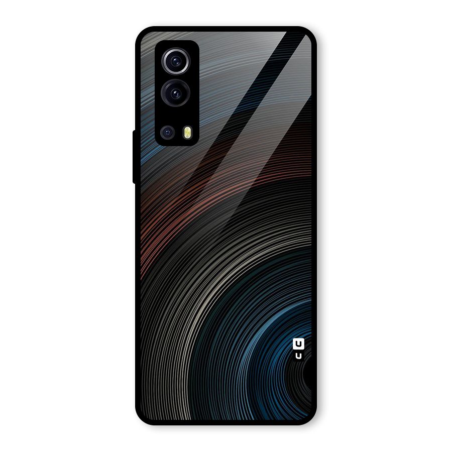 Dark Shade Swirls Glass Back Case for Vivo iQOO Z3