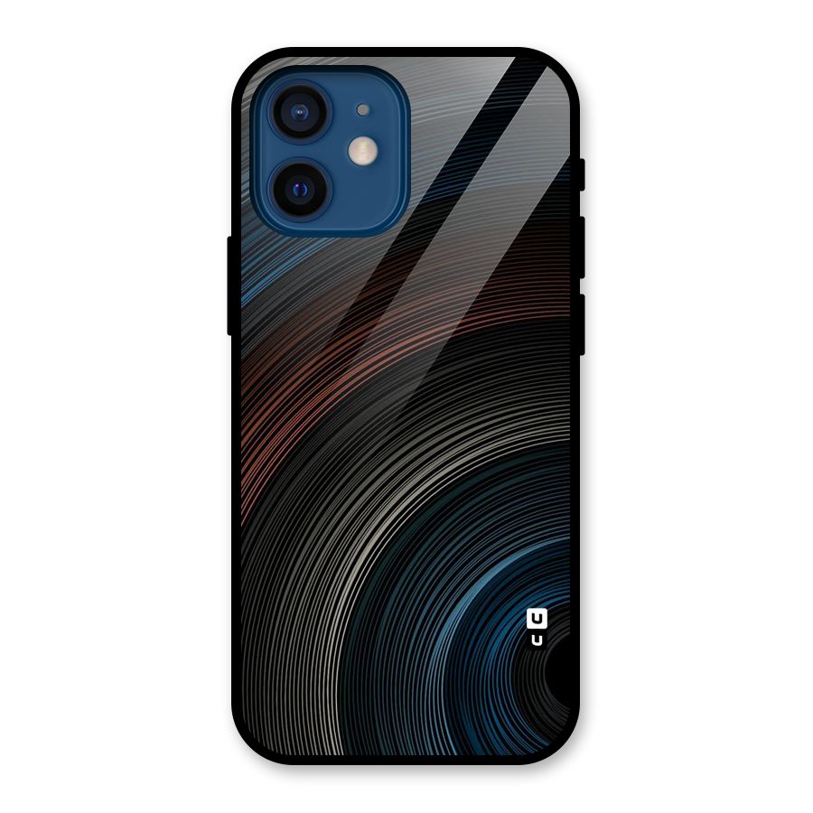 Dark Shade Swirls Glass Back Case for iPhone 12 Mini