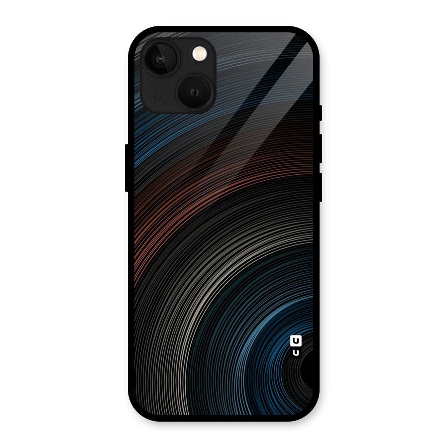 Dark Shade Swirls Glass Back Case for iPhone 13