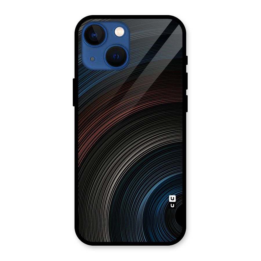 Dark Shade Swirls Glass Back Case for iPhone 13 Mini