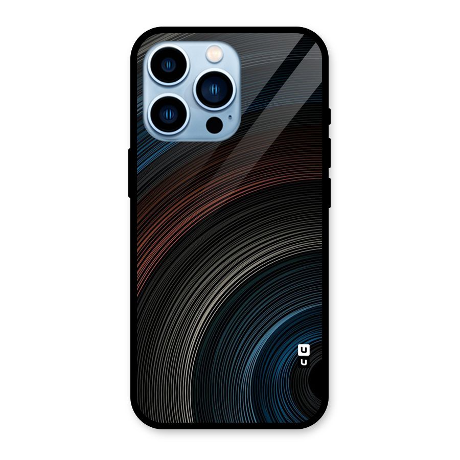 Dark Shade Swirls Glass Back Case for iPhone 13 Pro
