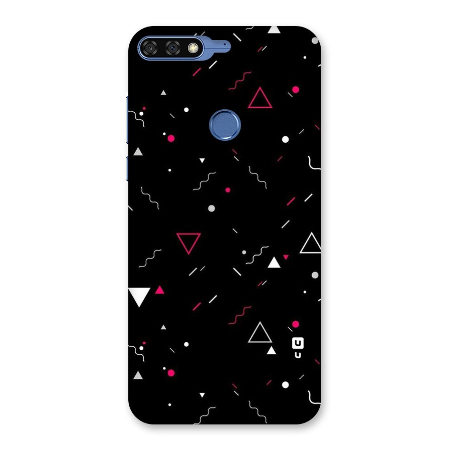 Dark Shapes Design Back Case for Honor 7C
