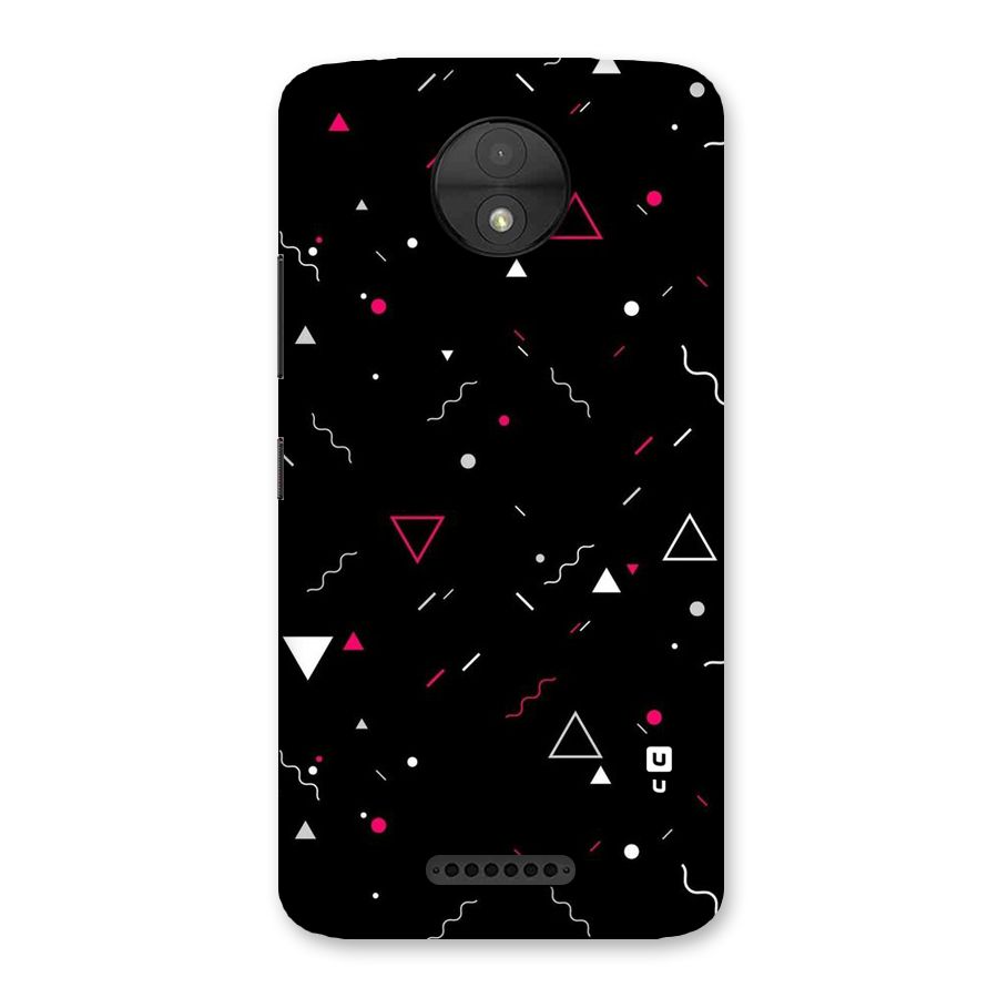 Dark Shapes Design Back Case for Moto C