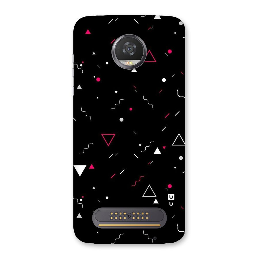 Dark Shapes Design Back Case for Moto Z2 Play