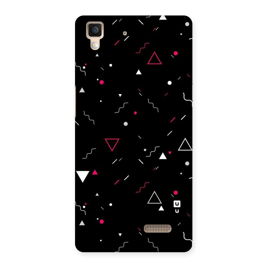 Dark Shapes Design Back Case for Oppo R7