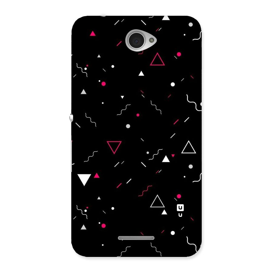 Dark Shapes Design Back Case for Sony Xperia E4