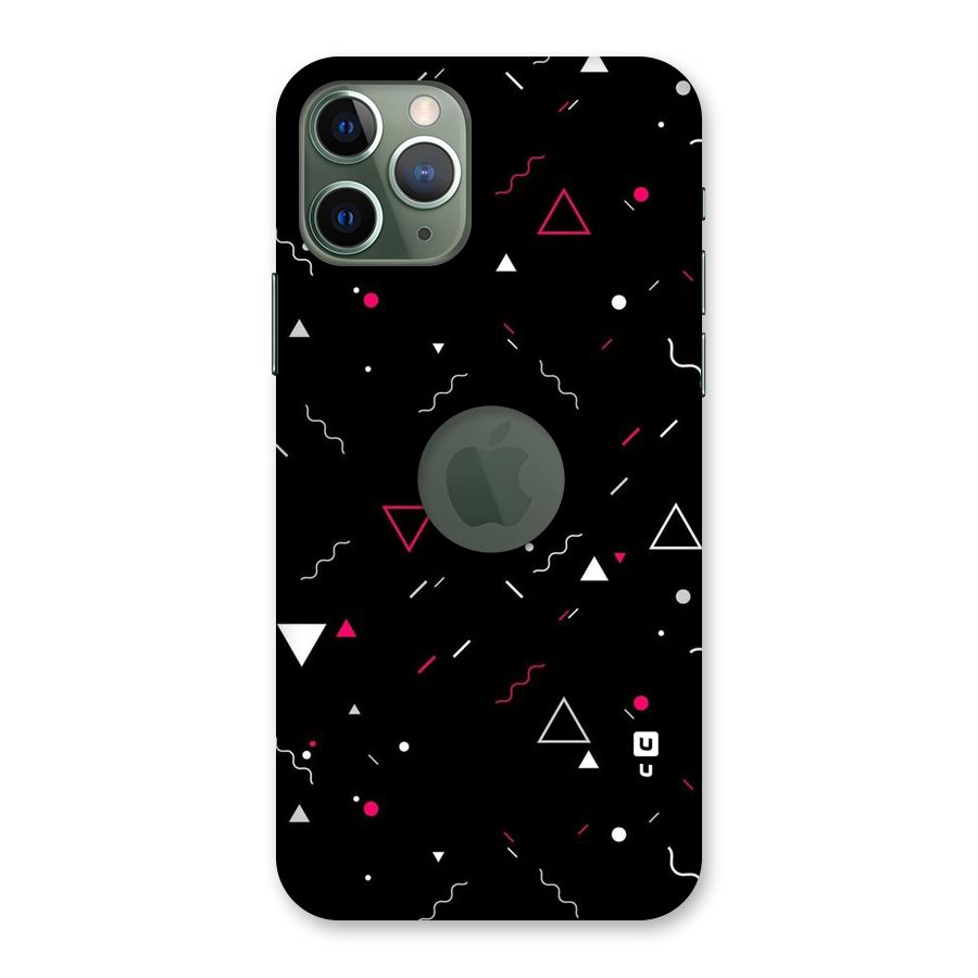 Dark Shapes Design Back Case for iPhone 11 Pro Logo  Cut