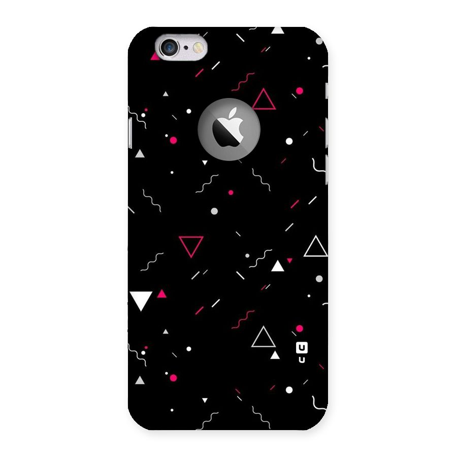 Dark Shapes Design Back Case for iPhone 6 Logo Cut