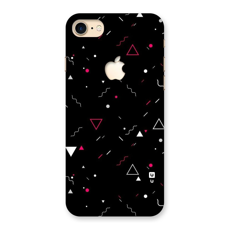 Dark Shapes Design Back Case for iPhone 7 Apple Cut